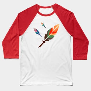 Geometric Feather Baseball T-Shirt